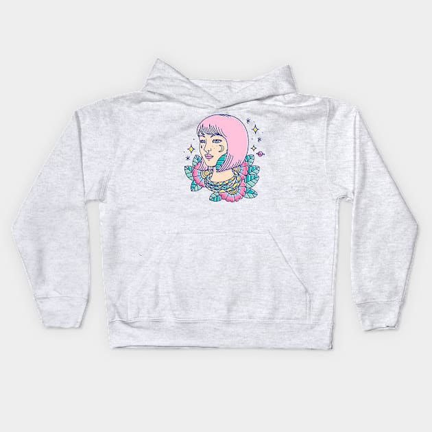 Snake girl Kids Hoodie by Paolavk